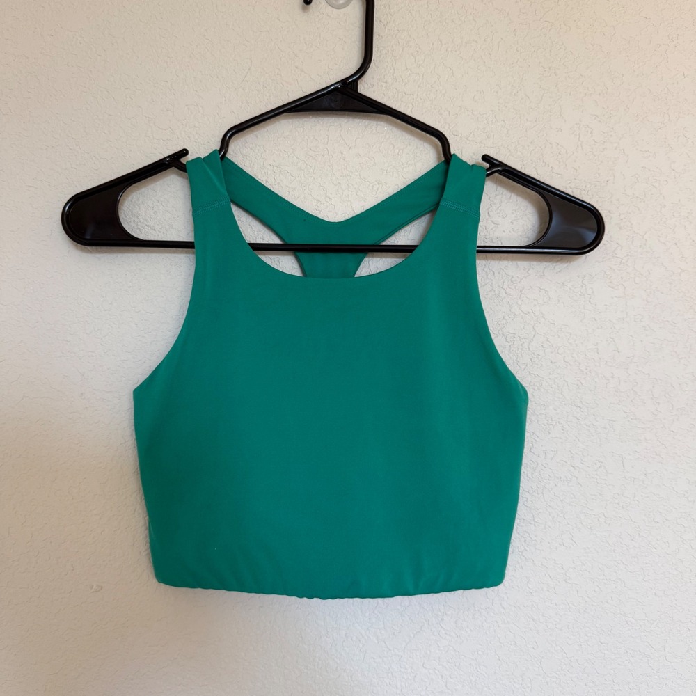 Girlfriend Collective Paloma Bra Green Racerback Sports Bra Small Activewear